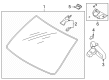 Diagram for 2020 Lincoln Corsair Windshield - LJ7Z-7803100-J