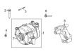 Diagram for Ford F-350 Super Duty Alternator Bracket - LC3Z-10A313-A