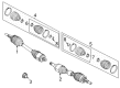 Diagram for 2022 Ford Mustang Mach-E CV Boot - LJ9Z-3A331-F