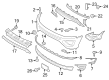 Diagram for 2021 Ford Expedition Bumper - KL1Z-17D957-AAPTM