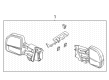 Diagram for 2023 Ford F-150 Lightning Car Mirror - ML3Z-17696-AA