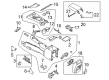 Diagram for 2022 Ford Bronco Cup Holder - M2DZ-7813562-AA