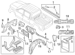 Diagram for 2024 Ford F-350 Super Duty Mud Flaps - PC3Z-16A550-DA