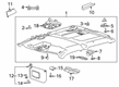 Diagram for 2022 Ford F-350 Super Duty Sun Visor - LC3Z-2504105-MC