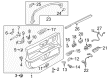 Diagram for Lincoln Continental Rear Passenger Door Handle Latch - GD9Z-54264A26-J