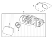 Diagram for Ford Maverick Car Mirror - NZ6Z-17682-J