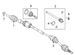 Diagram for 2022 Lincoln Corsair Axle Shaft - LX6Z-3B436-E