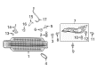 Diagram for 2020 Ford F-150 Grille - JL3Z-8200-PZPTM