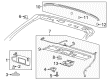 Diagram for 2022 Ford Mustang Sun Visor - KR3Z-6304104-AA