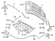 Diagram for 2021 Lincoln Navigator Hood Latch - JL1Z-16700-D