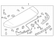 Diagram for 2023 Lincoln Aviator Spoiler - LC5Z-7844210-AA