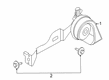 Diagram for 2022 Ford Bronco Sport Horn - LX6Z-13832-D