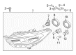 Diagram for 2020 Ford Fusion Headlight - HP5Z-13008-P