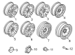 Diagram for 2022 Ford Bronco Sport Wheel Cover - M1PZ-1130-B