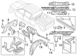 Diagram for 2023 Ford F-350 Super Duty Mud Flaps - PC3Z-16A550-BA