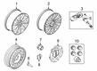 Diagram for 2022 Lincoln Corsair Wheel Cover - LJ7Z-1130-A