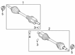 Diagram for 2021 Ford Police Interceptor Utility Axle Shaft - N1MZ-3A427-E