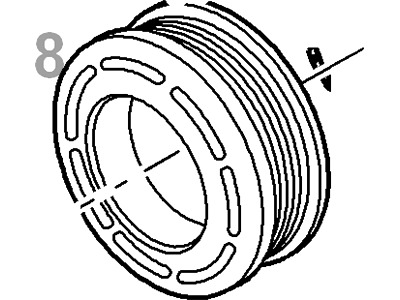 2003 Ford E-550 Super Duty A/C Idler Pulley - 1L2Z-19D784-AA