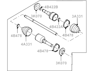 2004 Ford Expedition Axle Shaft - 4L1Z-4K138-AC