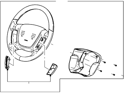 2006 Mercury Mariner Steering Wheel - 6M6Z-78043B13-BA