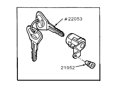 1999 Ford Escort Door Lock Cylinder - F8CZ-6322050-AB