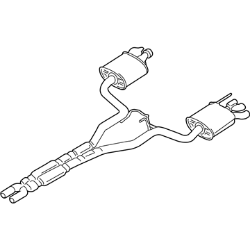 Ford FR3Z-5230-V Centre And Rear Muffler Assembly