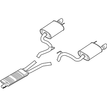 Ford FR3Z-5230-S Centre And Rear Muffler Assembly