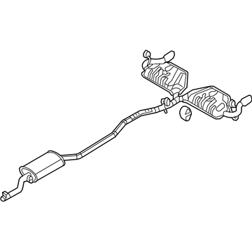 Ford 8T4Z-5230-A Centre And Rear Muffler Assembly