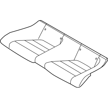Ford GR3Z-7663804-AA Rear Seat Cushion Cover Assembly