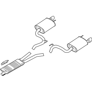 Ford JR3Z-5230-S Centre And Rear Muffler Assembly