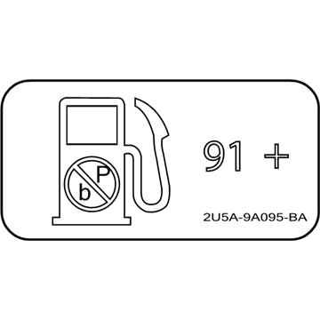 Ford XW4Z-9A095-BB Decal - Unleaded Fuel