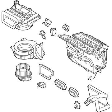 Ford LK4Z-19B555-J EVAPORATOR AND HOUSING ASY