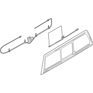 Ford HC3Z-2542006-E GLASS - SLIDING