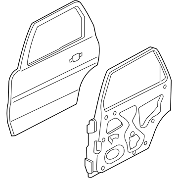 Ford YL8Z-7824630-AA Door Assy - Rear - Less Hinges