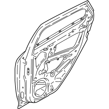 Ford BM5Z-5824631-A Door Assembly - Rear - Less Hinges