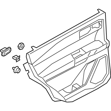 Ford MB5Z-7827406-AA PANEL - DOOR TRIM - LOWER