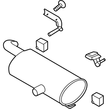 Ford MB3Z-5230-AA MUFFLER AND PIPE ASY - REAR