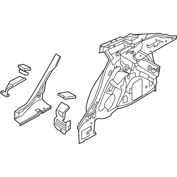 Ford CP9Z-5427791-A Panel And Wheelhouse - Quarter - Inner