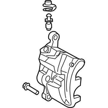 Ford LK4Z-2B121-C CALIPER ASY - BRAKE - LESS PAD