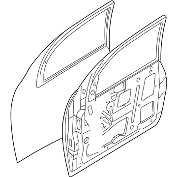 Ford YS4Z-5420125-SA Door Assembly - Front - Less Hinges