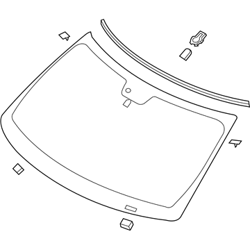 2019 Ford Police Interceptor Utility Windshield - FB5Z-7803100-F