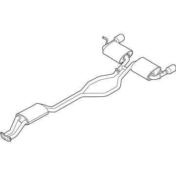 Ford DA1Z-5230-B Centre And Rear Muffler Assembly