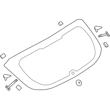 Ford F1EZ-5842006-A Glass - Back Window