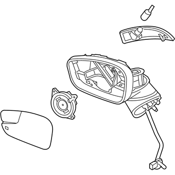 Ford BE8Z-17682-A Mirror Assembly - Rear View