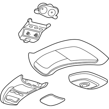 Ford YL2Z-78519A70-AAC Console Assembly - Overhead