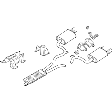 Ford PR3Z-5230-D MUFFLER ASY - CENTRE AND REAR