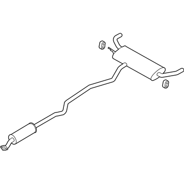 Ford DG9Z-5230-A Rear Muffler Assembly