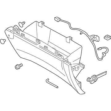 Ford LT4Z-5806010-AA COMPARTMENT - GLOVE - CO-DRIVE