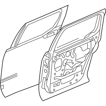 Ford 7A2Z-7824631-A Door Assembly - Rear - Less Hinges