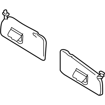 2003 Ford Escape Sun Visor - 3L8Z-7804105-BAB